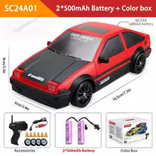 4WD RC Car With LED Remote Control Cars High Speed Fast Drift Racing 2.4G Radio RTR Vehicle GTRPRO Model Toy Kids Children Gift