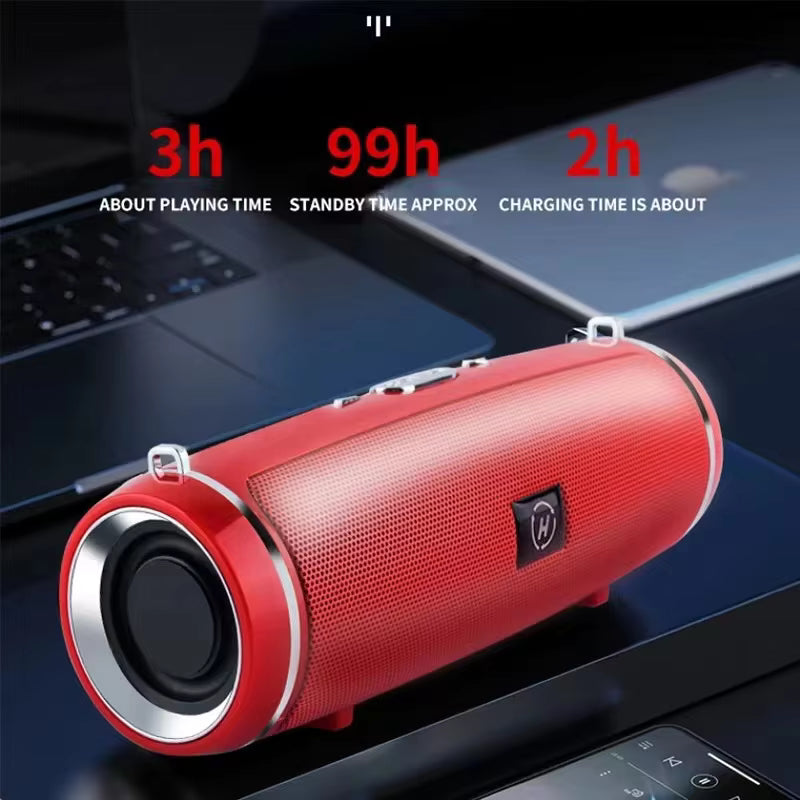 200W Peak Power Portable Bluetooth Speaker IPX7 Waterproof Outdoor HIFI Pillar Subwoofer Stereo Soundbox FM Radio TF Boom Box