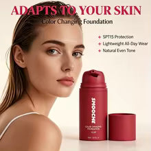 SMOOCHE Color Changing Foundation Long-Lasting Makeup Self-Adjusting Shade Conceal Imperfections for Flawless Skin Lightweight
