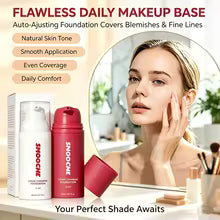SMOOCHE Color Changing Foundation Long-Lasting Makeup Self-Adjusting Shade Conceal Imperfections for Flawless Skin Lightweight