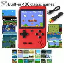A Red Retro Classic Games Children's Handheld Small Game Console With 400 Games, Rechargeable