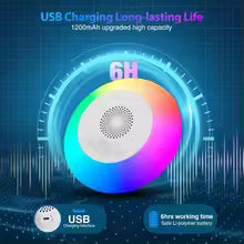 IPX7 Waterproof Bluetooth Speaker with RGB Lights, Floating Pool Speaker for Shower, Beach, Hot Tub, Wireless Portable Audio