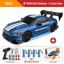 4WD RC Car With LED Remote Control Cars High Speed Fast Drift Racing 2.4G Radio RTR Vehicle GTRPRO Model Toy Kids Children Gift